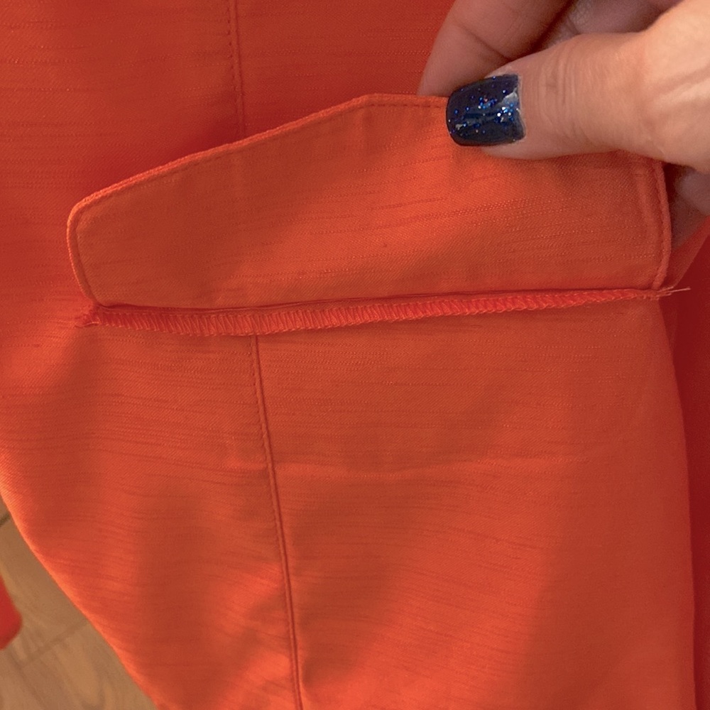 Maggie Barnes women’s plus blazer / jacket orange shine bright fabric size 2X - Picture 5 of 13